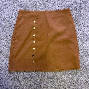 Brown Button-Front Skirt size 6/8
